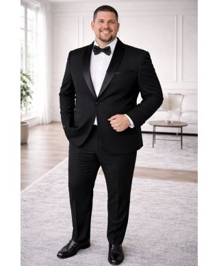Smoking nero mixabile - Aurelio - Abiti da cerimonia in taglie comode - Gogolfun.it