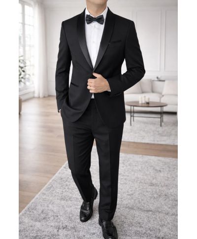 Smoking nero mixabile - Aurelio - Abiti da cerimonia in taglie comode - Gogolfun.it