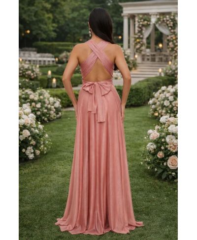 Vestito da cerimonia con spacco e schiena scoperta - Star bis - Abiti da cerimonia online - Gogolfun.it