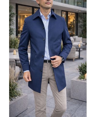 Trench uomo blu - Paul Miranda - Trench e sopra abiti uomo - Gogolfun.it