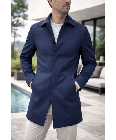 Trench uomo blu - Paul Miranda - Trench e sopra abiti uomo - Gogolfun.it