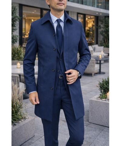 Trench uomo blu - Paul Miranda - Trench e sopra abiti uomo - Gogolfun.it