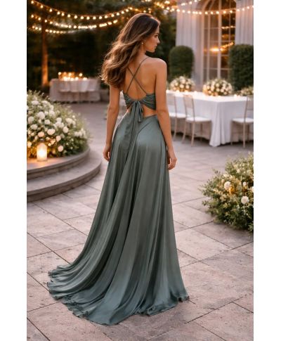 Abito da cerimonia verde salva - Galizia - Cerimonia donna online - Gogolfun.it