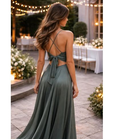 Abito da cerimonia verde salva - Galizia - Cerimonia donna online - Gogolfun.it