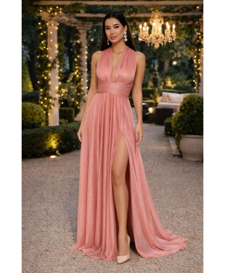 Vestito da cerimonia con spacco e schiena scoperta - Star bis - Abiti da cerimonia online - Gogolfun.it