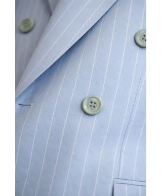 Abito uomo doppiopetto gessato, azzurro - Boris - ABiti eleganti uomo - Gogolfun.it