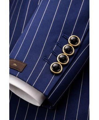 Abito uomo doppiopetto gessato blu - Boris