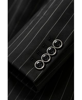 Abito doppiopetto nero gessato - Boris - Abiti uomo eleganti - Gogolfun.it