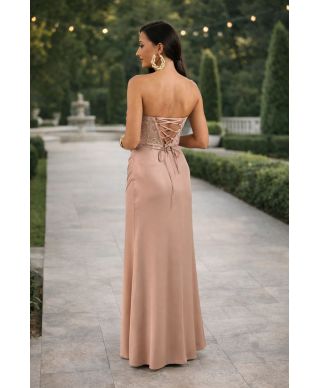 Vestito da cerimonia a sirena, oro - Kira - Gogolfun.it