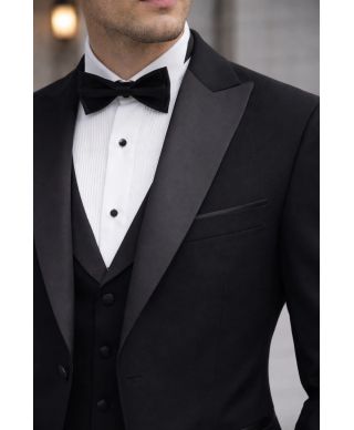 Smoking uomo nero con gilet - Pascal - Abiti da Cerimonia uomo online - Gogolfun.it