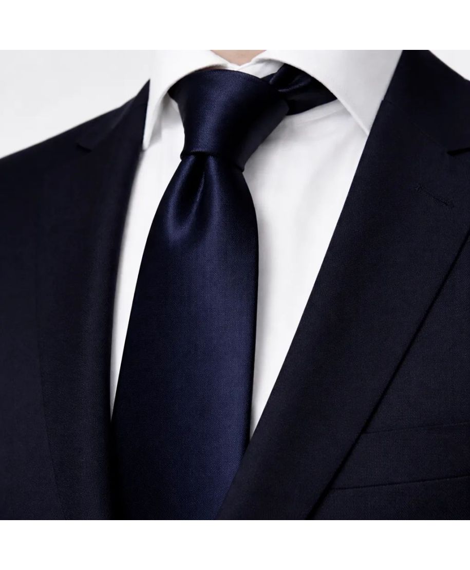 Cravatta blu scuro in raso - Accessori uomo online - Gogolfun.it