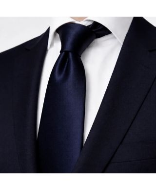 Cravatta blu scuro in raso - Accessori uomo online - Gogolfun.it
