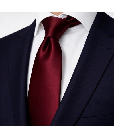 Cravatta bordeaux in raso - Accessori uomo online - Gogolfun.it