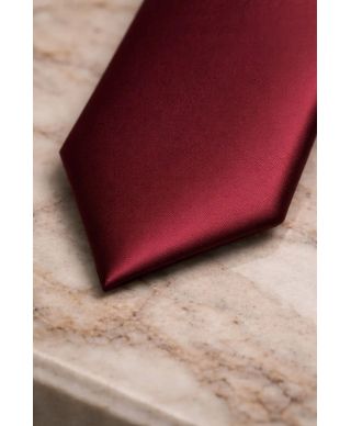 Cravatta bordeaux in raso