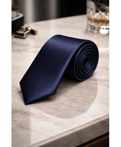 Cravattino blu scuro in raso - Accessori uomo - Gogolfun.it