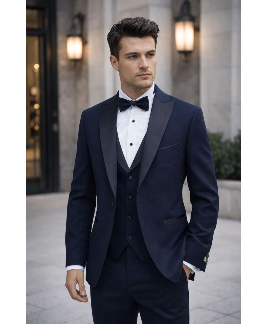 Smoking uomo blu - Modello Pascal - Abiti e smoking uomo da matrimonio e diciottesimo - Gogolfun.it