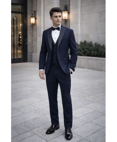 Smoking uomo blu - Modello Pascal - Abiti e smoking uomo da matrimonio e diciottesimo - Gogolfun.it