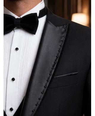 Smoking uomo nero elegante - Abiti da sposo economici - Gogolfun.it