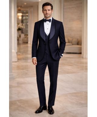 Smoking da sposo blu - Zeus - Abiti e smoking sposo economici - Gogolfun.it