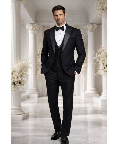 Smoking uomo nero particolare - Colonia - Abiti da sposo - Gogolfun.it