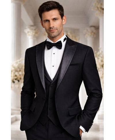 Smoking uomo nero particolare - Colonia - Abiti da sposo - Gogolfun.it