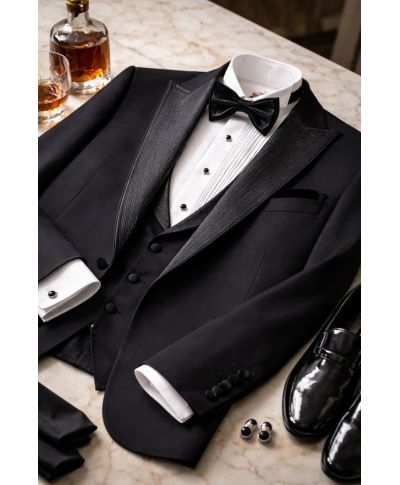 Smoking uomo nero particolare - Colonia - Abiti da sposo - Gogolfun.it