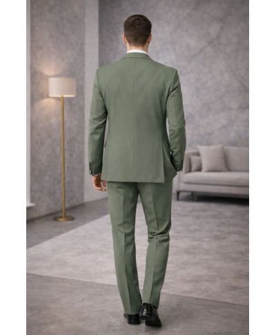 Smoking uomo verde salvia - Con gilet