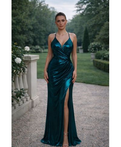 Vestito lungo elegante verde - Sunny