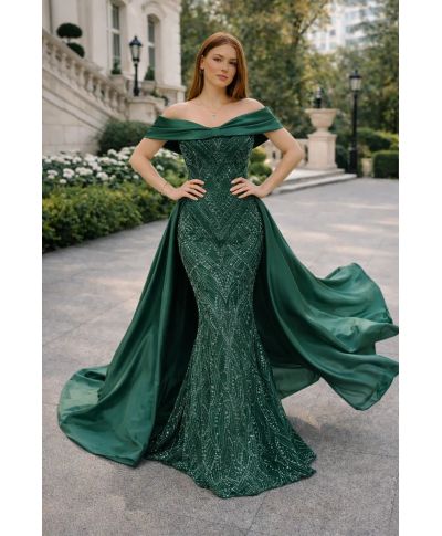 Abito da cerimonia elegante verde - Illusion - Abiti da testimone, mamma della sposa - Gogolfun.it