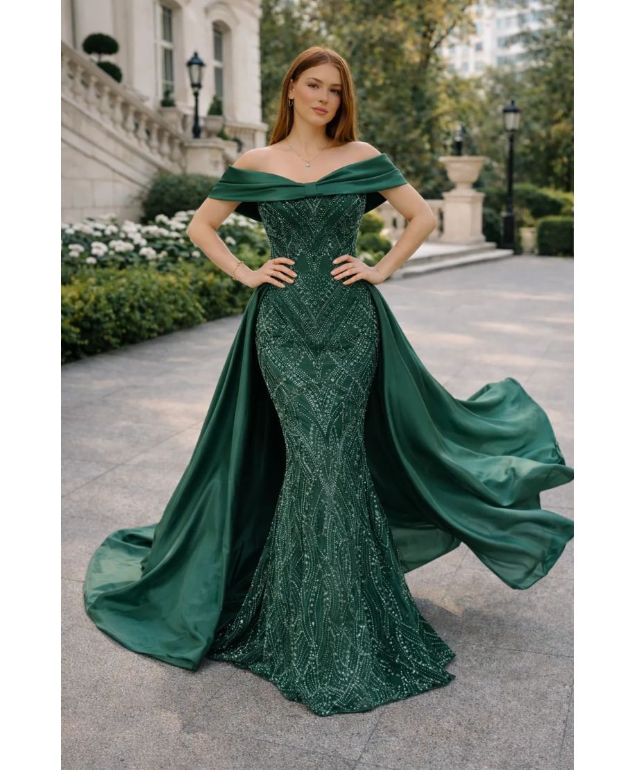 Abito da cerimonia elegante verde - Illusion - Abiti da testimone, mamma della sposa - Gogolfun.it