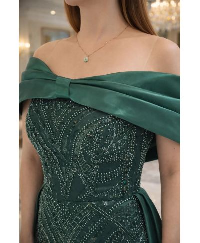 Abito da cerimonia elegante verde - Illusion - Abiti da testimone, mamma della sposa - Gogolfun.it