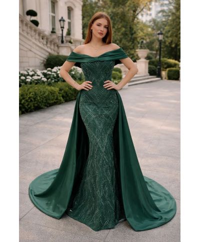 Abito da cerimonia elegante verde - Illusion - Abiti da testimone, mamma della sposa - Gogolfun.it