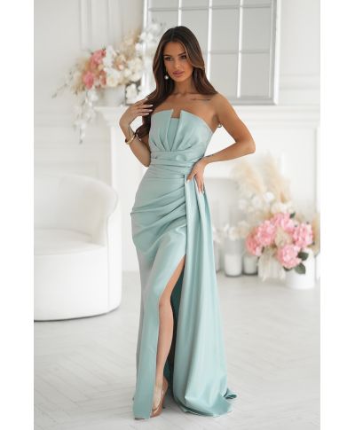 Vestito da cerimonia menta - Corsetto strutturato – Oriana