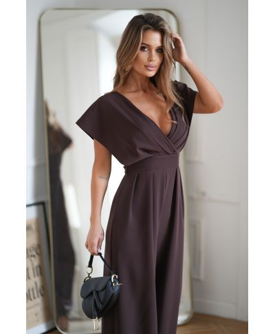 Tuta elegante - Cioccolato - Pantaloni palazzo - KIL