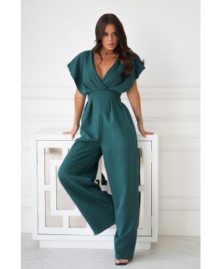 Tuta elegante - Colore bottiglia - Pantaloni palazzo