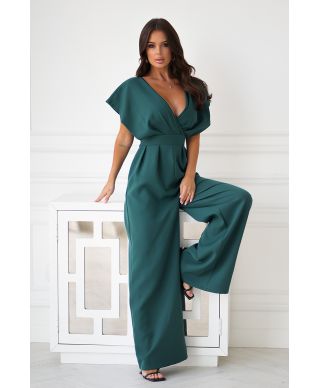 Tuta elegante - Colore bottiglia - Pantaloni palazzo