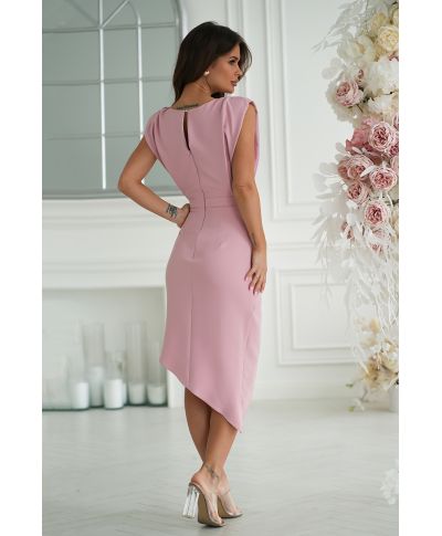 Vestito corto elegante - Tubino rosa cipria