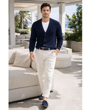 Cardigan uomo blu con bottoni - Abbigliamento uomo online - Gogolfun.it