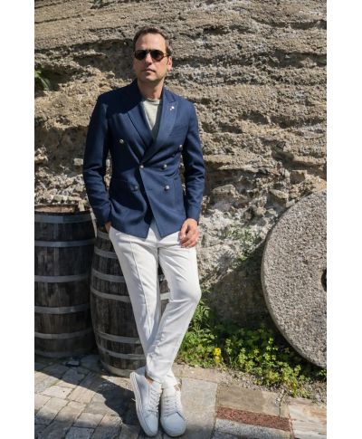 Giacca doppiopetto in denim - Nathaniel - Abbigliamento uomo online - Gogolfun.it