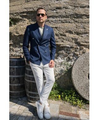 Giacca doppiopetto in denim - Nathaniel - Abbigliamento uomo online - Gogolfun.it