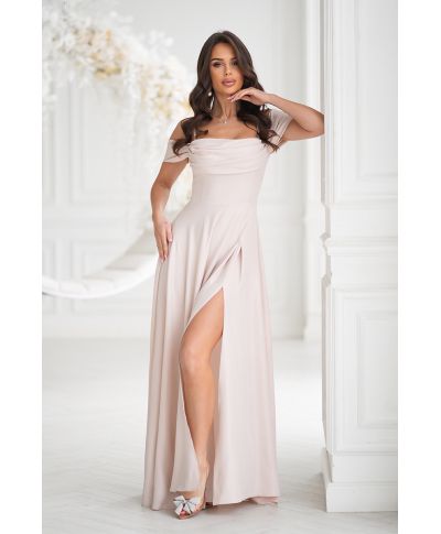 Vestito elegante da cerimonia - Oro - Costa