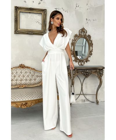 Tuta elegante - Ecrù - Pantaloni palazzo