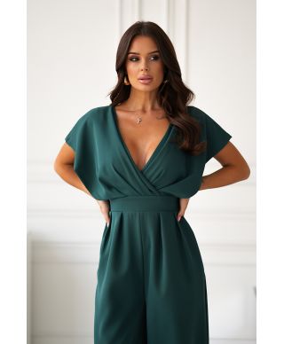 Tuta elegante - Colore bottiglia - Pantaloni palazzo