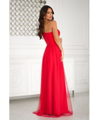 Vestito da Cerimonia Donna Rosso Elegante - Nia