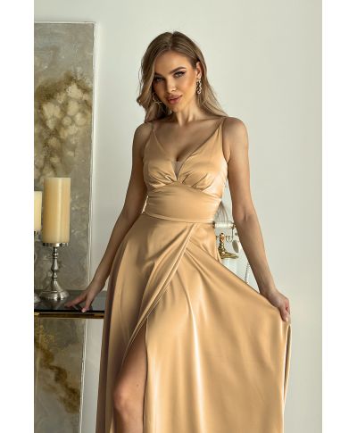 Vestito da cerimonia - In raso – Oro