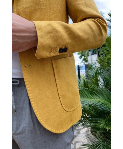 Giacca uomo senape misto lino - Managua - Paul Miranda - Gogolfun.it