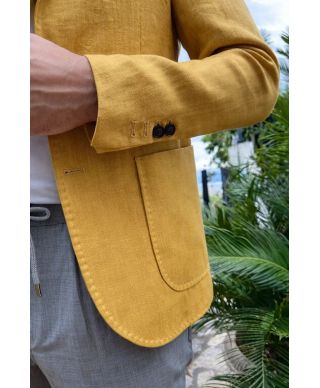 Giacca uomo senape misto lino - Managua - Paul Miranda - Gogolfun.it