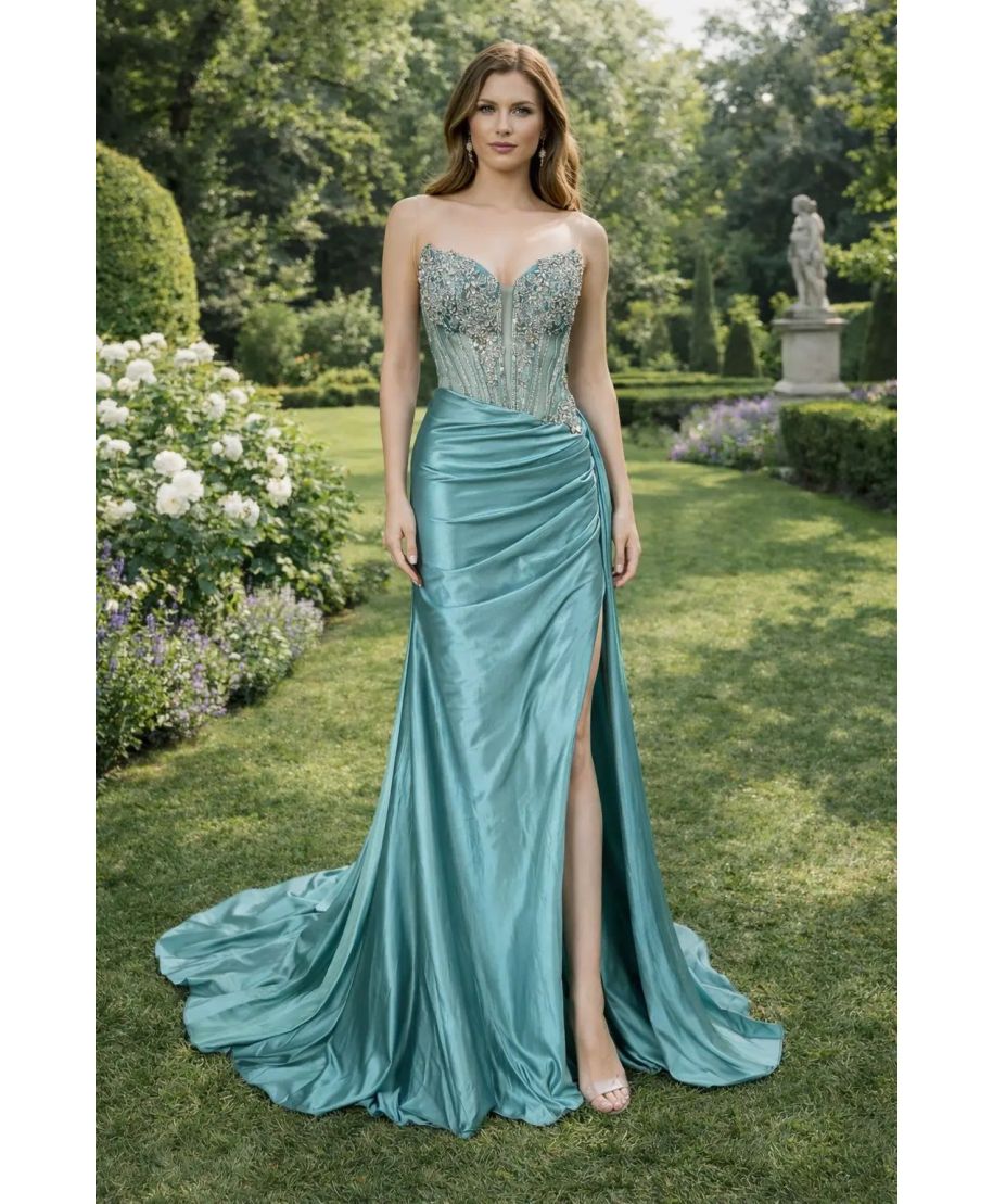 Vestito da cerimonia corpetto gioiello - Skyler - Vestiti da diciottesimo e matrimoni - Gogolfun.it