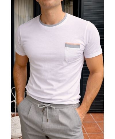 T-shirt uomo bianca - Paul Miranda - Magliette e sottogiacca - Gogolfun.it