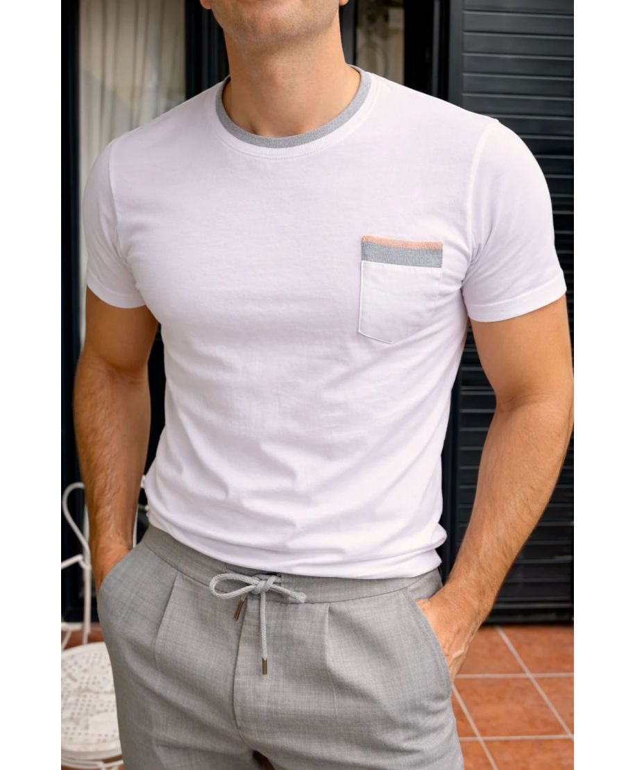 T-shirt uomo bianca - Paul Miranda - Magliette e sottogiacca - Gogolfun.it